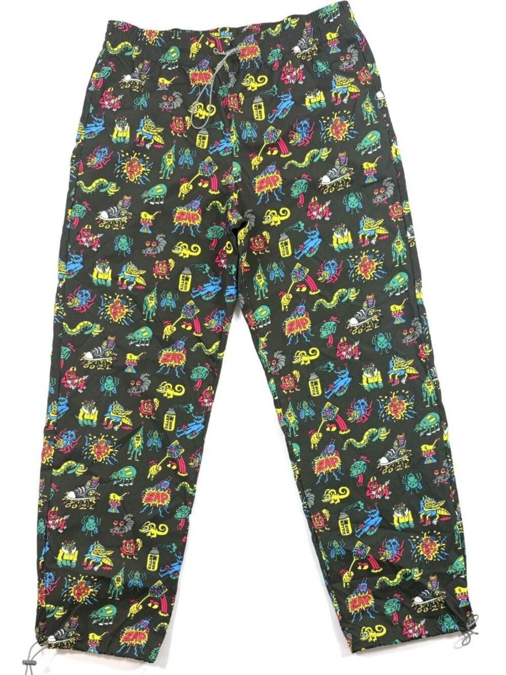 Killer Acid Mens Pest Control Track Pants Size Large Graphic Print Bug Jogger
